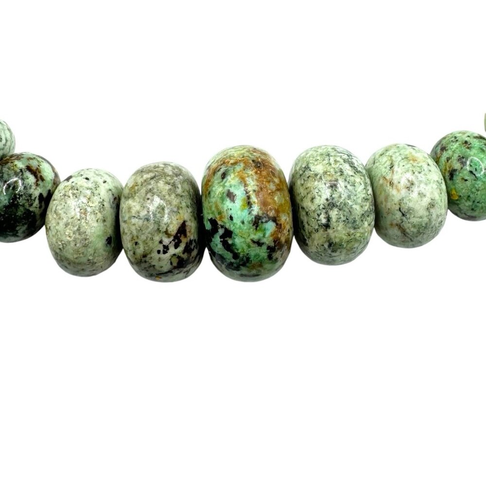 Jay King DTR Sterling Silver African Turquoise Beaded Necklace Statement Design - Picture 2 of 8